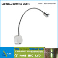 YJB-0002 1W gooseneck flexible neck bedroom wall lamp LED reading light